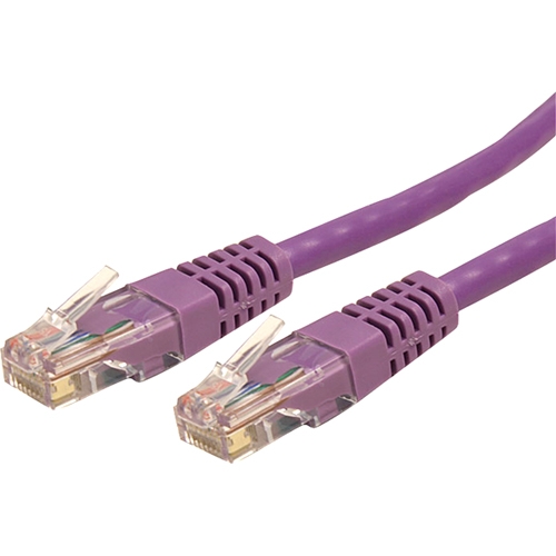 StarTech.com 6 ft Cat 6 Purple Molded RJ45 UTP Gigabit Cat6 Patch Cable - 6ft Patch Cord C6PATCH6PL