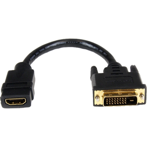 StarTech.com 8in HDMI to DVI-D Video Cable Adapter - HDMI Female to DVI Male HDDVIFM8IN