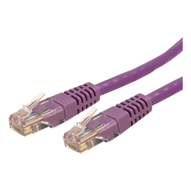 StarTech.com 10 ft Cat 6 Purple Molded RJ45 UTP Gigabit Cat6 Patch Cable - 10ft Patch Cord C6PATCH10PL