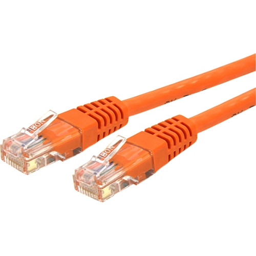 StarTech.com 15 ft Cat 6 Orange Molded RJ45 UTP Gigabit Cat6 Patch Cable - 15ft Patch Cord C6PATCH15OR