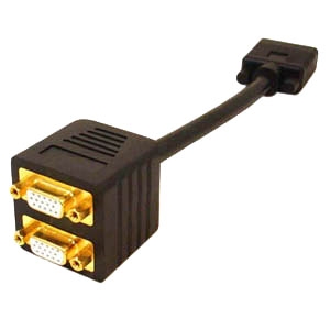 AddOn VGA Video Splitter Cable - 2 Port - Male to Female/Female VGASPLMFF