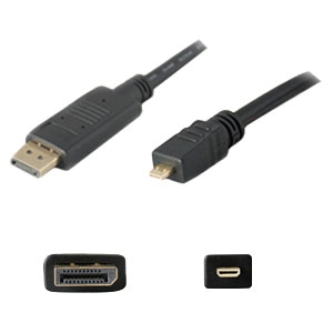AddOn 6ft (1.8M) HDMI to Micro-HDMI Adapter Cable - Male to Male HDMI2MHDMI6