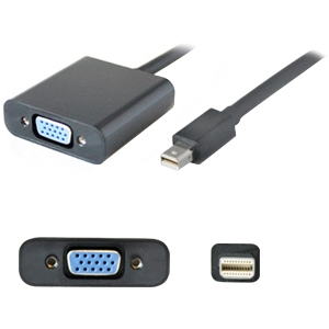 AddOn Mini-Displayport to VGA Black Adapter Cable - Male to Female MDP2VGAB