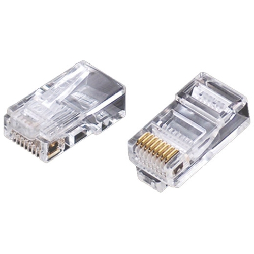 Weltron RJ-45, 8P8C, Modular Plug for Cat6 Rated, Sheilded, Round Cable 44-751-8LB6NSH