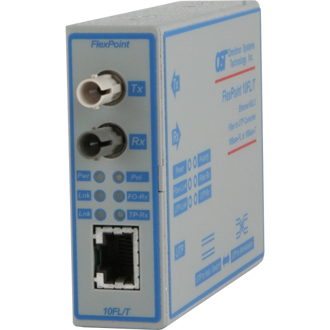 Omnitron FlexPoint 10BASE-FL to 10BASE-T Media Converter 4300-2 10FL/T