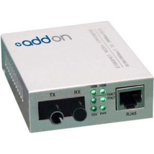 AddOn 100Base-TX To 100Base-BXU ST BiDi SMF 20km Media Converter ADD-FMC-BX-UST
