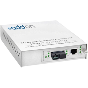 AddOn 100Base-TX To 100Base-BXU SC BiDi SMF Media Converter ADD-MFMC-BX-USC