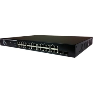 Amer 24 Port 10/100 PoE, 2 Port 1000, 2 Port Gigabit RJ45/SFP Combo Managed L2 Switch SS2R24G4IP