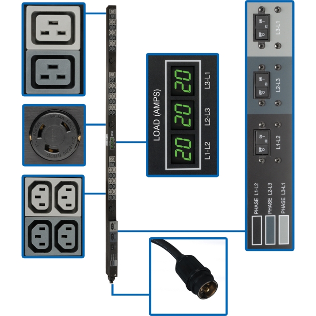 Tripp Lite Metered 45-Outlets PDU PDU3MV6H50A