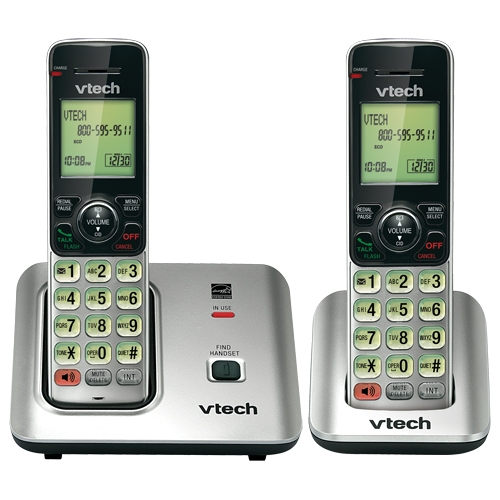 VTech 2 Handset Cordless Phone with Caller ID/Call Waiting CS6619-2