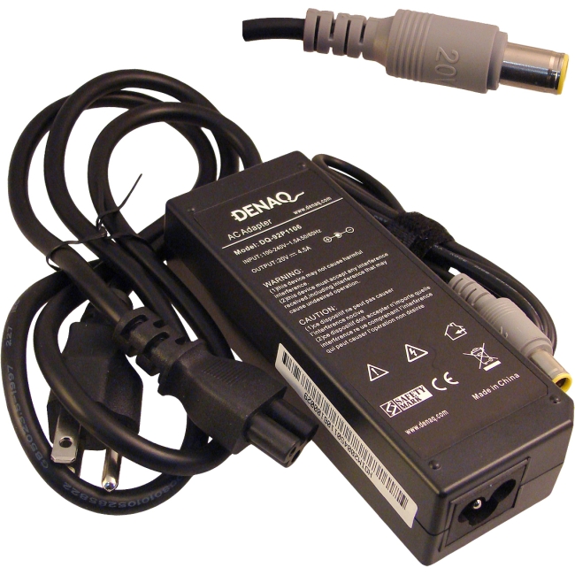 Denaq 20V 4.5A 7.7mm-5.5mm AC Adapter for IBM DQ-92P1106-7755