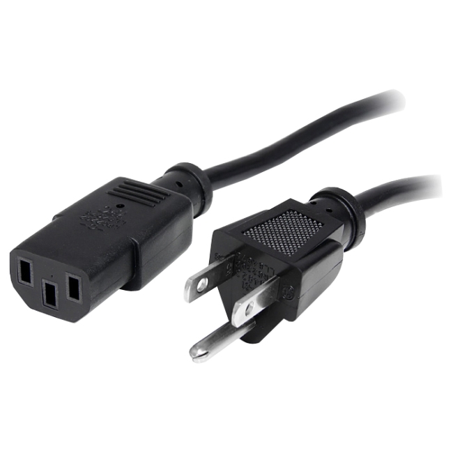 StarTech.com 12 ft Standard Computer Power Cord - NEMA5-15P to C13 PXT10112