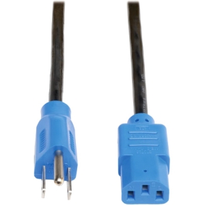 Tripp Lite 4-ft. 18AWG Power Cord (NEMA 5-15P to IEC-320-C13) with Blue Connectors P006-004-BL