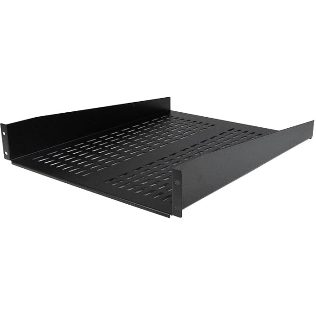 StarTech.com 2U 22in Vented Rack Mount Shelf - Fixed Server Rack Cabinet Shelf - 50lbs / 22kg CABSHELF22V