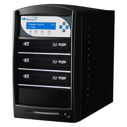 Vinpower Digital SharkBlu SATA Blu-ray/DVD/CD Tower Duplicator - 12x SHARKBLU-S3T-BK