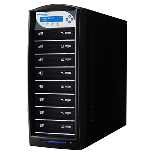 Vinpower Digital SharkBlu SATA Blu-ray/DVD/CD Tower Duplicator - 12x SHARKBLU-S8T-BK