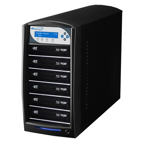 Vinpower Digital SharkBlu SATA BDXL Blu-ray/DVD/CD Tower Duplicator SHARKBLU-S6T-XL-BK