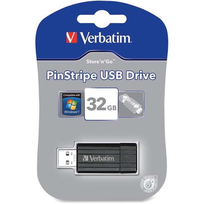 Verbatim 32GB Store'n'Go Pinstripe USB 2.0 Flash Drive 49064 PinStripe