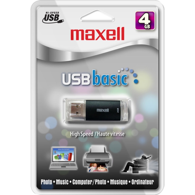Maxell 4GB USB Basic USB 2.0 Flash Drive 503001 USB-104BL