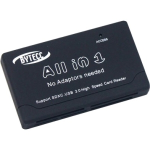 Bytecc USB3.0 6-slots All-IN-1 Palm-sized Card Reader/Writer, Black U3CR-630