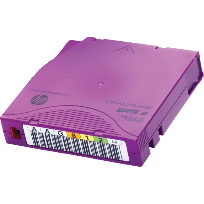 HP LTO-6 Ultrium 6.25 TB BaFe RW Non Custom Labeled Data Cartridge 20 Pack C7976BN