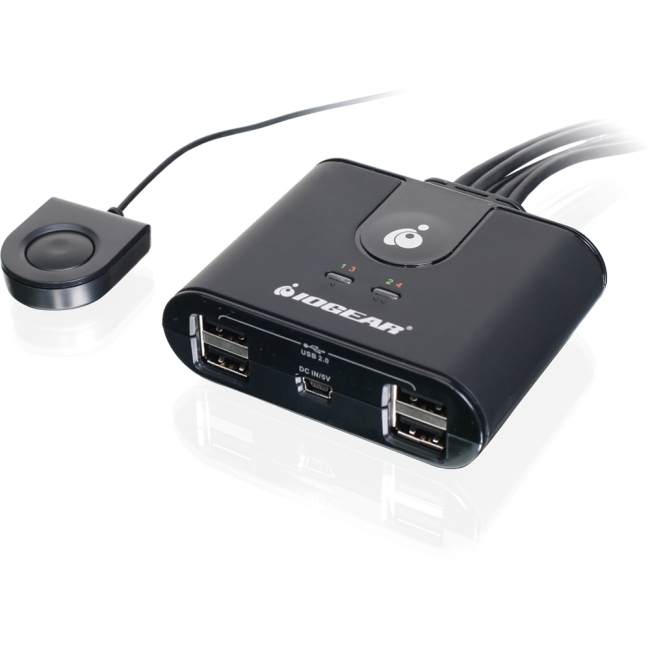 Iogear 4x4 USB 2.0 Peripheral Sharing Switch GUS404