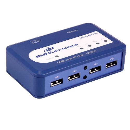 B+B USB Over Ethernet Server, 4 Port UE204