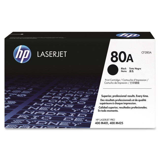 HP (CF2) Black Original LaserJet Toner Cartridge CF280A 80A