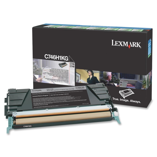 Lexmark C746, C748 Black High Yield Return Program Toner Cartridge C746H1KG