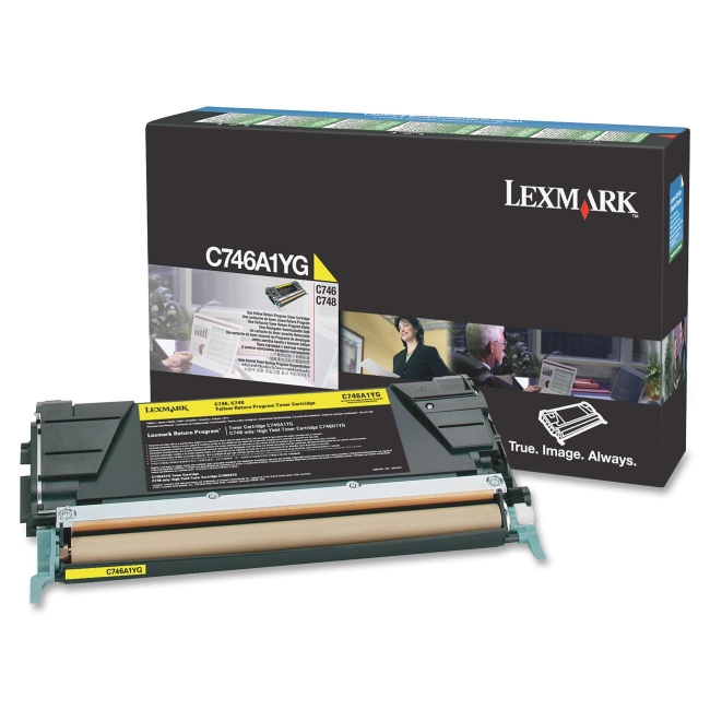 Lexmark C746, C748 Yellow Return Program Toner Cartridge C746A1YG