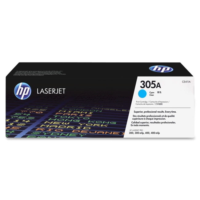 HP Cyan Original LaserJet Toner Cartridge CE411A 305A