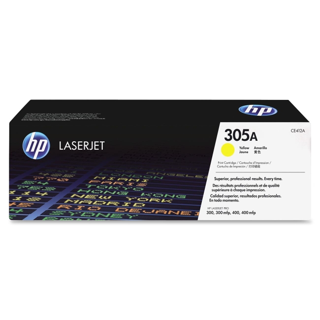 HP Yellow Original LaserJet Toner Cartridge CE412A 305A