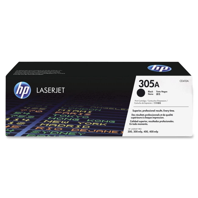 HP Black Original LaserJet Toner Cartridge CE410A 305A