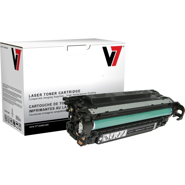 V7 Black Toner Cartridge, Black For HP Color LaserJet CM3530 MFP, CM3530FS MFP THK23525