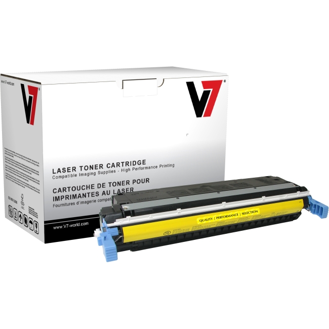 V7 Yellow Toner Cartridge, Yellow For HP Color LaserJet 5500, 5500DN, 5500DTN, 5 THY29732A