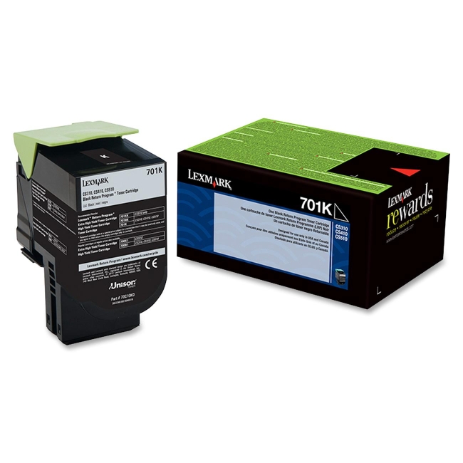 Lexmark Black Return Program Toner Cartridge 70C10K0 701K