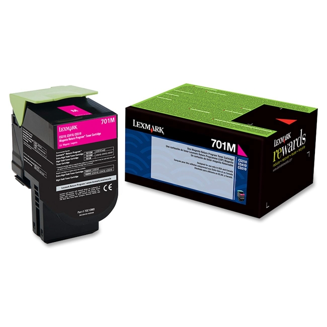 Lexmark Magenta Return Program Toner Cartridge 70C10M0 701M