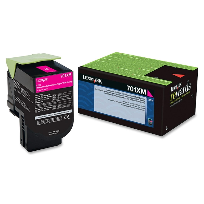 Lexmark Magenta Extra High Yield Return Program Toner Cartridge 70C1XM0 701XM