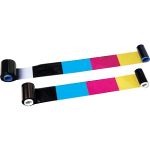 Brady People ID YMCKO: Full-Color Ribbon W/ Resin Black and Clear Overlay Panel 3324-0800