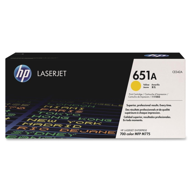 HP Yellow Original LaserJet Toner Cartridge CE342A 651A