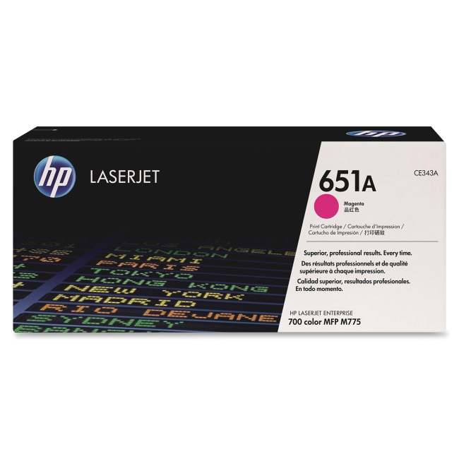 HP Magenta Original LaserJet Toner Cartridge CE343A 651A