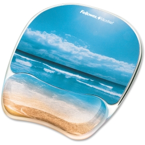 Fellowes Photo Gel Mouse Pad Wrist Rest with Microban Protection 9179301
