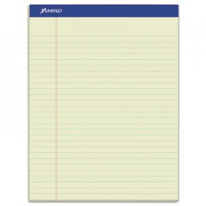 Ampad Pastel Writing Pads, Wide/Legal Rule, 8.5 x 11.75, Green Tint, 50 Sheets, Dozen TOP20375 20-375