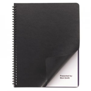 GBC Leather Look Presentation Covers for Binding Systems, 11.25 x 8.75, Black, 50 Sets/Pack GBC2001712 2001712P