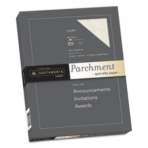 Southworth Parchment Specialty Paper, Ivory, 24lb, 8 1/2 x 11, 100 Sheets SOUP984CK336 P984CK/3/36