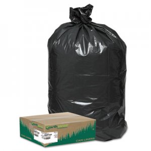 Earthsense Commercial Linear Low Density Large Trash and Yard Bags, 33 gal, 0.9 mil, 32.5" x 40", Black