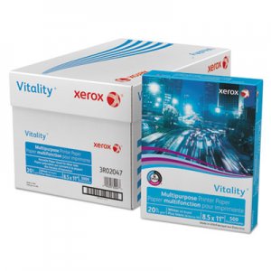 Xerox Vitality Multipurpose Printer Paper, 8 1/2 x 11, White, 5,000 Sheets/CT XER3R02047 3R02047
