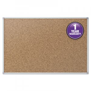 Mead Cork Bulletin Board, 24 x 18, Silver Aluminum Frame MEA85360 85360