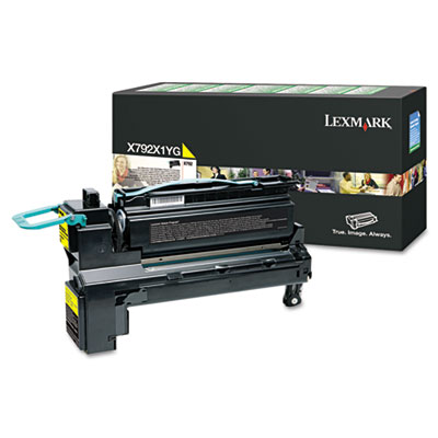 Lexmark Extra High-Yield Toner, 20,000 Page-Yield, Yellow X792X1YG LEXX792X1YG