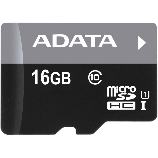 Adata 16GB Premier microSD High Capacity (microSDHC) - Class 10/UHS-I AUSDH16GUICL10-RA1